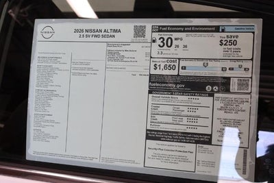 2026 Nissan Altima SV