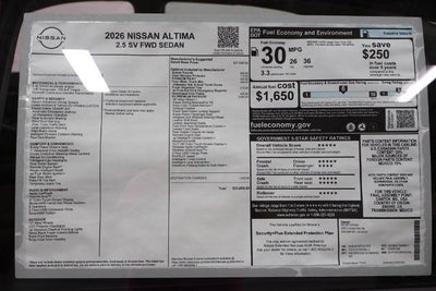 2026 Nissan Altima SV