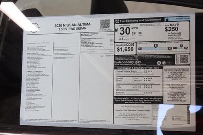 2026 Nissan Altima SV