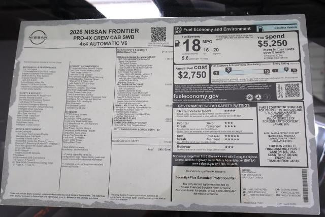 2026 Nissan Frontier PRO-4X w/R Package