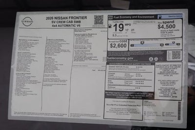 2026 Nissan Frontier SV