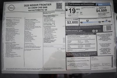 2026 Nissan Frontier SV