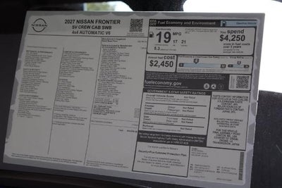 2027 Nissan Frontier SV