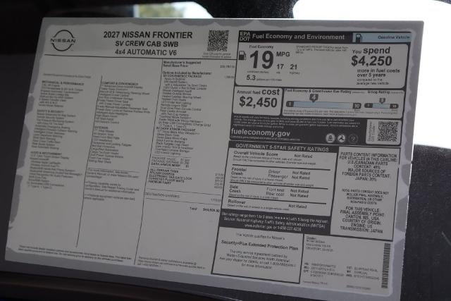 2027 Nissan Frontier SV