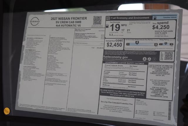 2027 Nissan Frontier SV
