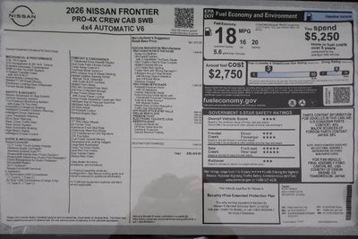 2026 Nissan Frontier PRO-4X