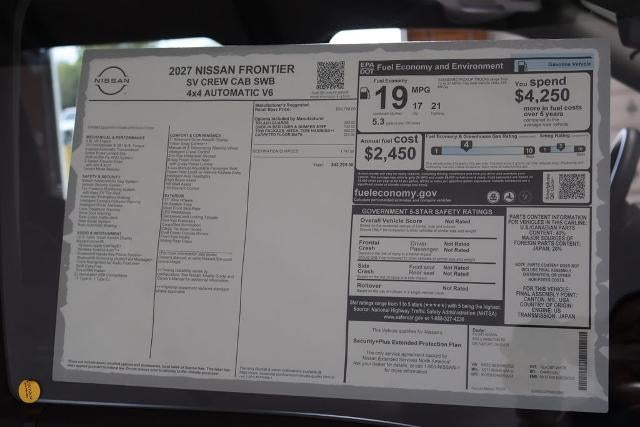 2027 Nissan Frontier SV