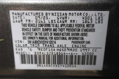 2025 Nissan Sentra SV