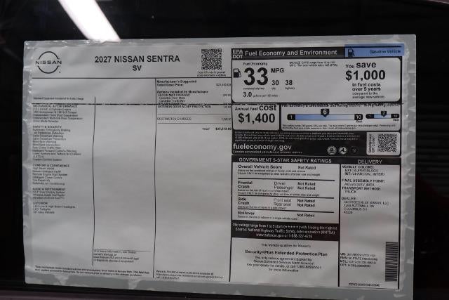 2027 Nissan Sentra SV