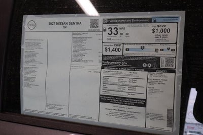 2027 Nissan Sentra SV