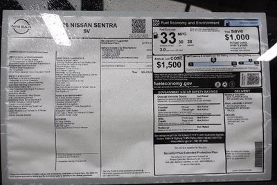 2026 Nissan Sentra SV