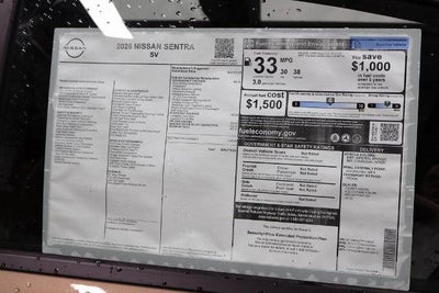 2026 Nissan Sentra SV