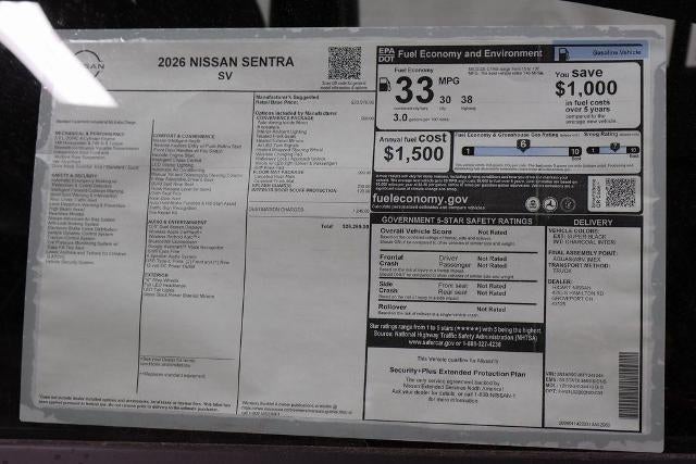 2026 Nissan Sentra SV