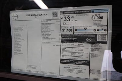 2027 Nissan Sentra SV