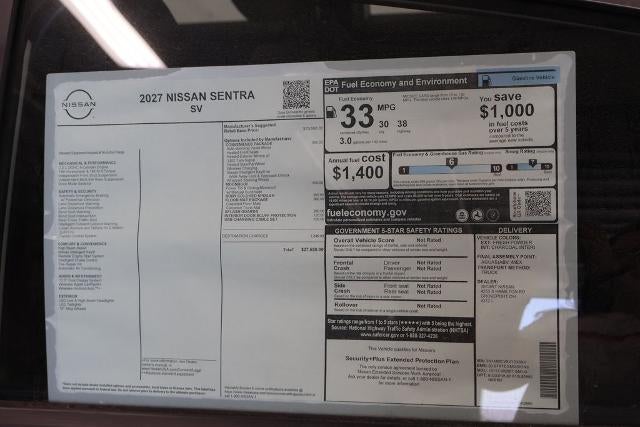 2027 Nissan Sentra SV