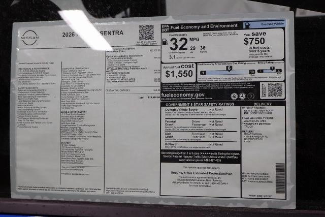 2026 Nissan Sentra SR