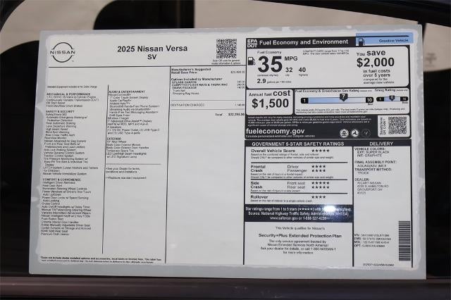 2025 Nissan Versa SV