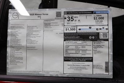 2025 Nissan Versa SV