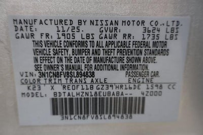 2025 Nissan Versa SR