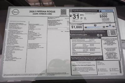 2026 Nissan Rogue Dark Armor