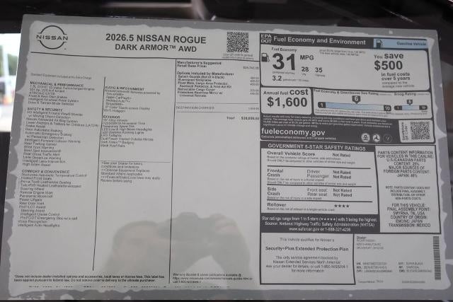 2026 Nissan Rogue Dark Armor