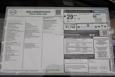 2026 Nissan Rogue Rock Creek