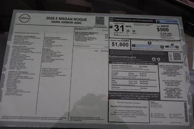 2026 Nissan Rogue Dark Armor