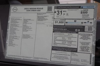 2026 Nissan Rogue Dark Armor