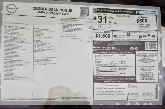 2026 Nissan Rogue Dark Armor