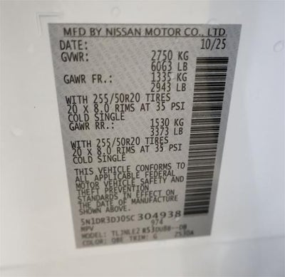 2025 Nissan Pathfinder Platinum