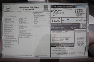 2026 Nissan Pathfinder Platinum