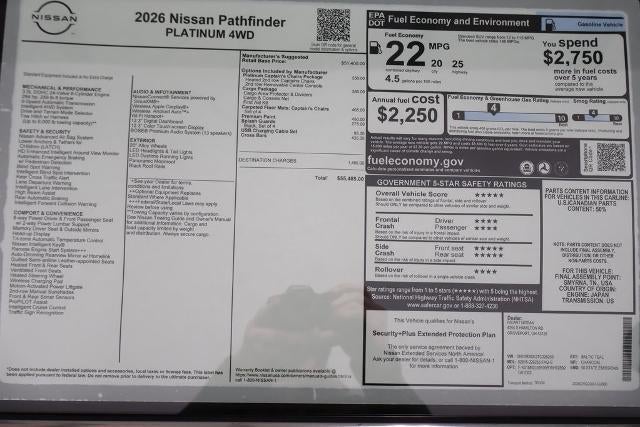 2026 Nissan Pathfinder Platinum