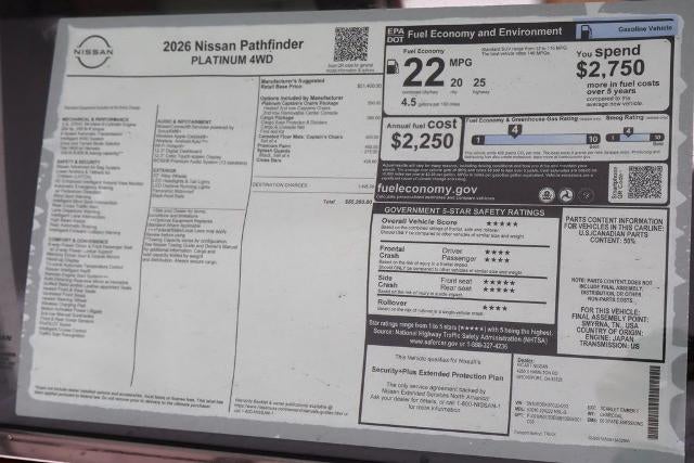 2026 Nissan Pathfinder Platinum