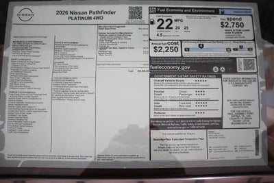 2026 Nissan Pathfinder Platinum