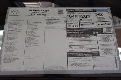 2026 Nissan Rogue Plug-In Hybrid Platinum