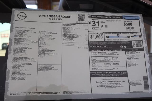 2026 Nissan Rogue Platinum