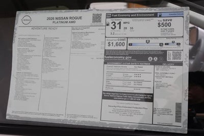 2026 Nissan Rogue Platinum