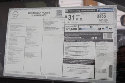 2026 Nissan Rogue Platinum