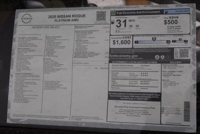 2026 Nissan Rogue Platinum