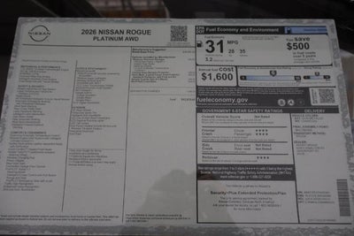 2026 Nissan Rogue Platinum