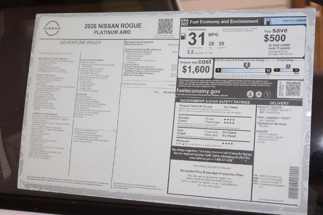 2026 Nissan Rogue Platinum