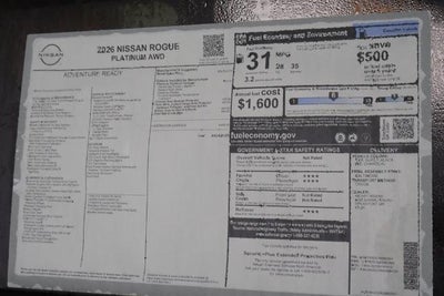 2026 Nissan Rogue Platinum