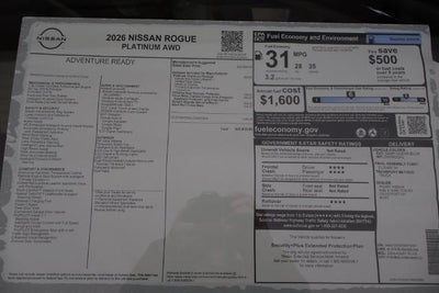 2026 Nissan Rogue Platinum