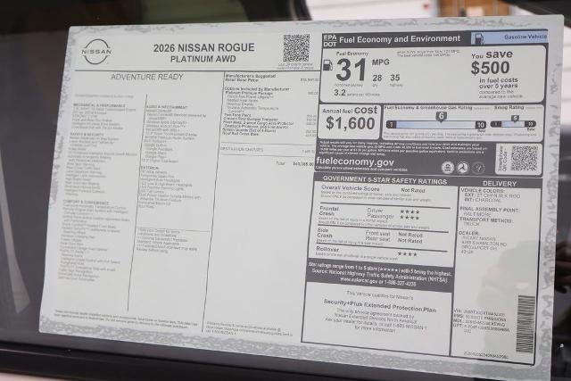 2026 Nissan Rogue Platinum