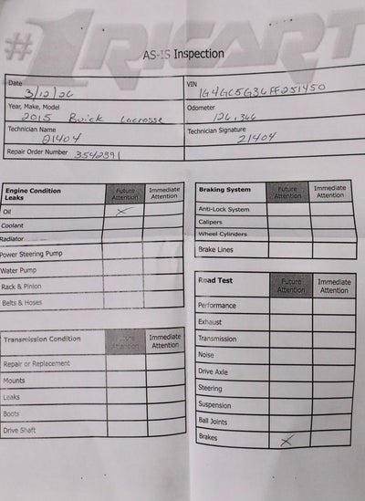 2015 Buick LaCrosse Leather