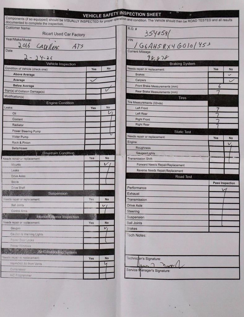 2016 Cadillac ATS Sedan Luxury Collection AWD