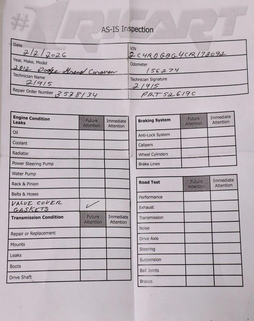 2012 Dodge Grand Caravan SE/AVP