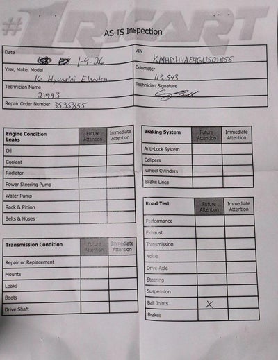 2016 Hyundai ELANTRA SE