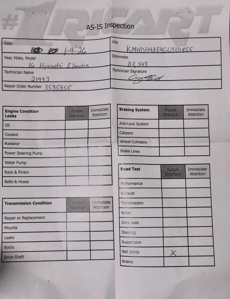 2016 Hyundai ELANTRA SE