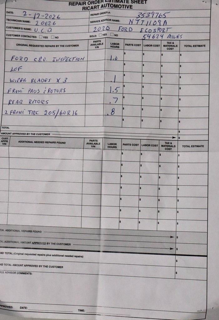 2020 Ford EcoSport SE